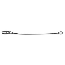 BeamZ SAF35 karabineres biztonsági kábel, fekete 35 cm x 3 mm - 30 kg