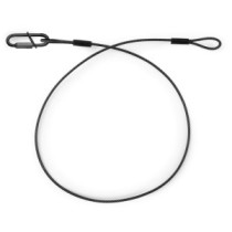 BeamZ SAF75 karabineres biztonsági kábel, fekete 75 cm x 3 mm - 30 kg