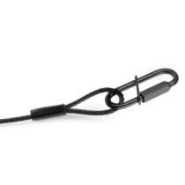 BeamZ SAF75 karabineres biztonsági kábel, fekete 75 cm x 3 mm - 30 kg