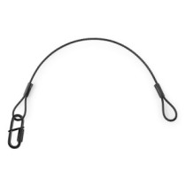 BeamZ SAF75 karabineres biztonsági kábel, fekete 75 cm x 3 mm - 30 kg