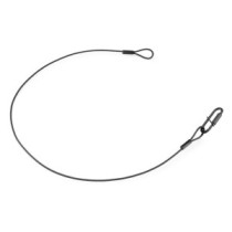 BeamZ SAF75 karabineres biztonsági kábel, fekete 75 cm x 3 mm - 30 kg