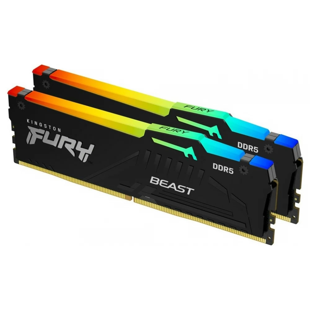 MEM-16GB/5200 DDR5 KINGSTON Beast RGB KF552C40BBAK2-16 Black KIT2