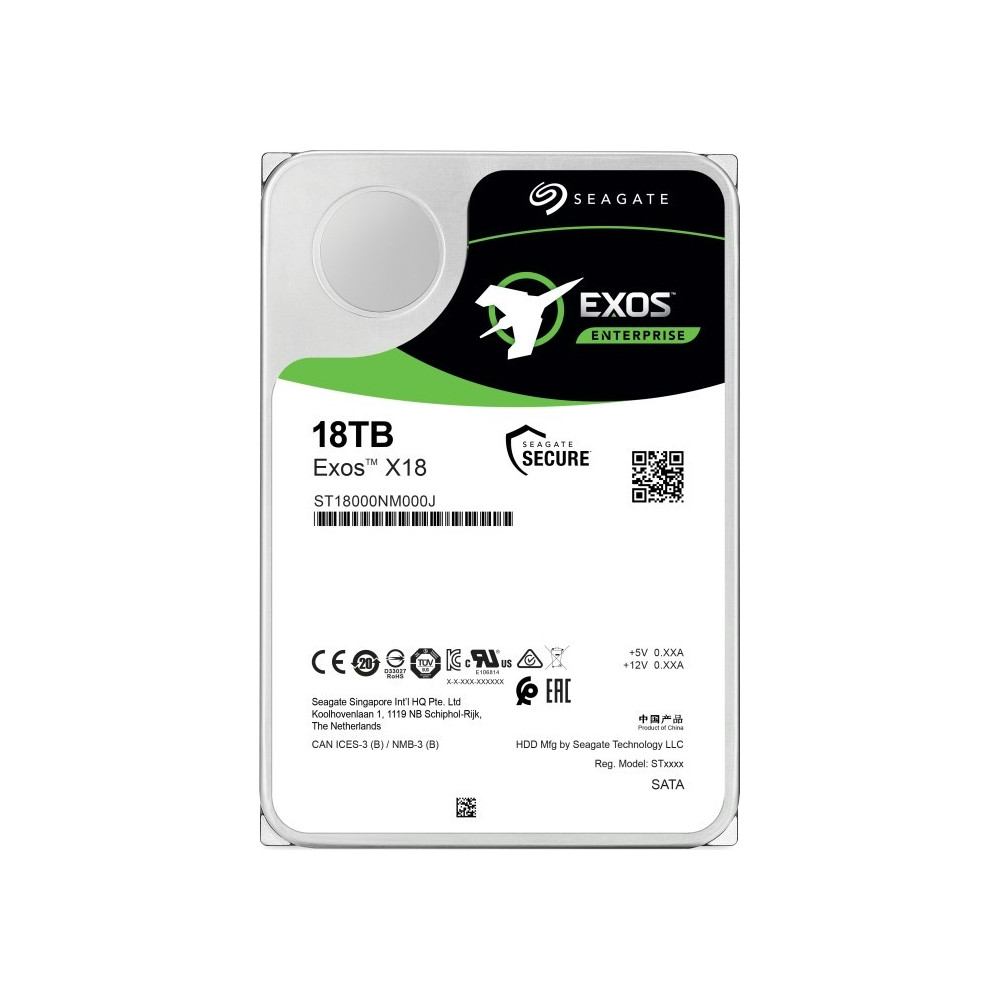 HDD3-18TB Seagate 7200 256MB SATA3 HDD Enterprise Exos X18 ST18000NM000J