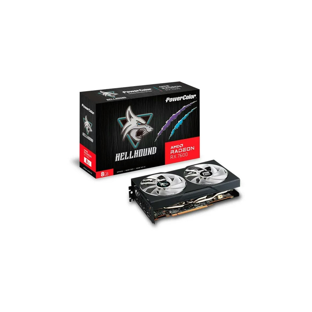 VGA-Powercolor RX 7600 OC 8GB GDDR6 Hellhound