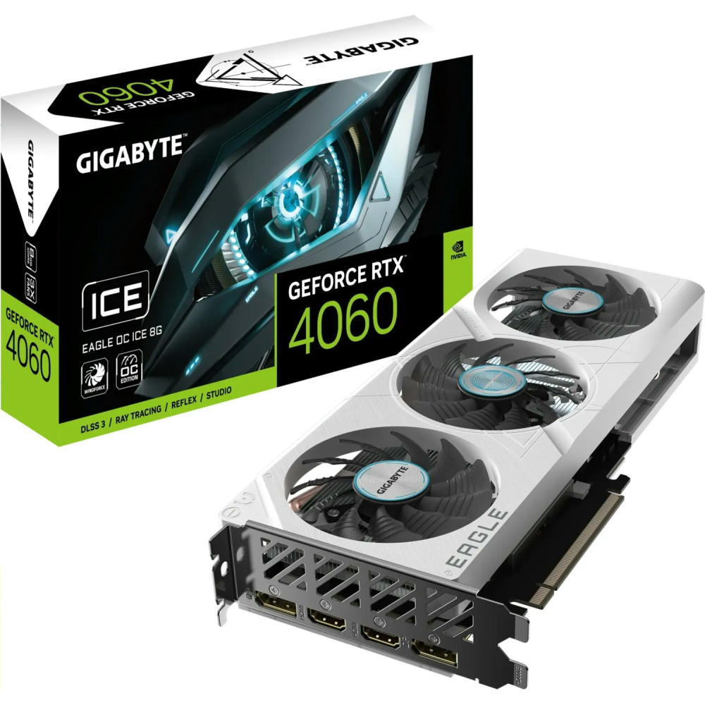 VGA-Gigabyte RTX 4060 EAGLE OC ICE 8GB GV-N4060EAGLEOC ICE-8GD