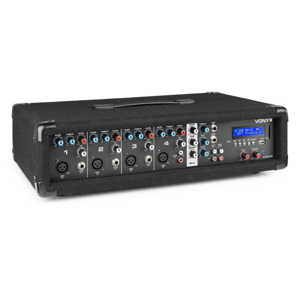 Vonyx VX210 Full PA Sound System 800W (10") Aktív hangfal szett + Erősítő + Állvány