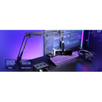 Fifine AM8T Podcast, Youtuber, Gamer, TikTok mikrofon + Karos állvány [USB-C/XLR](fekete)