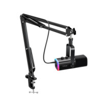 Fifine AM8T Podcast, Youtuber, Gamer, TikTok mikrofon + Karos állvány [USB-C/XLR](fekete)