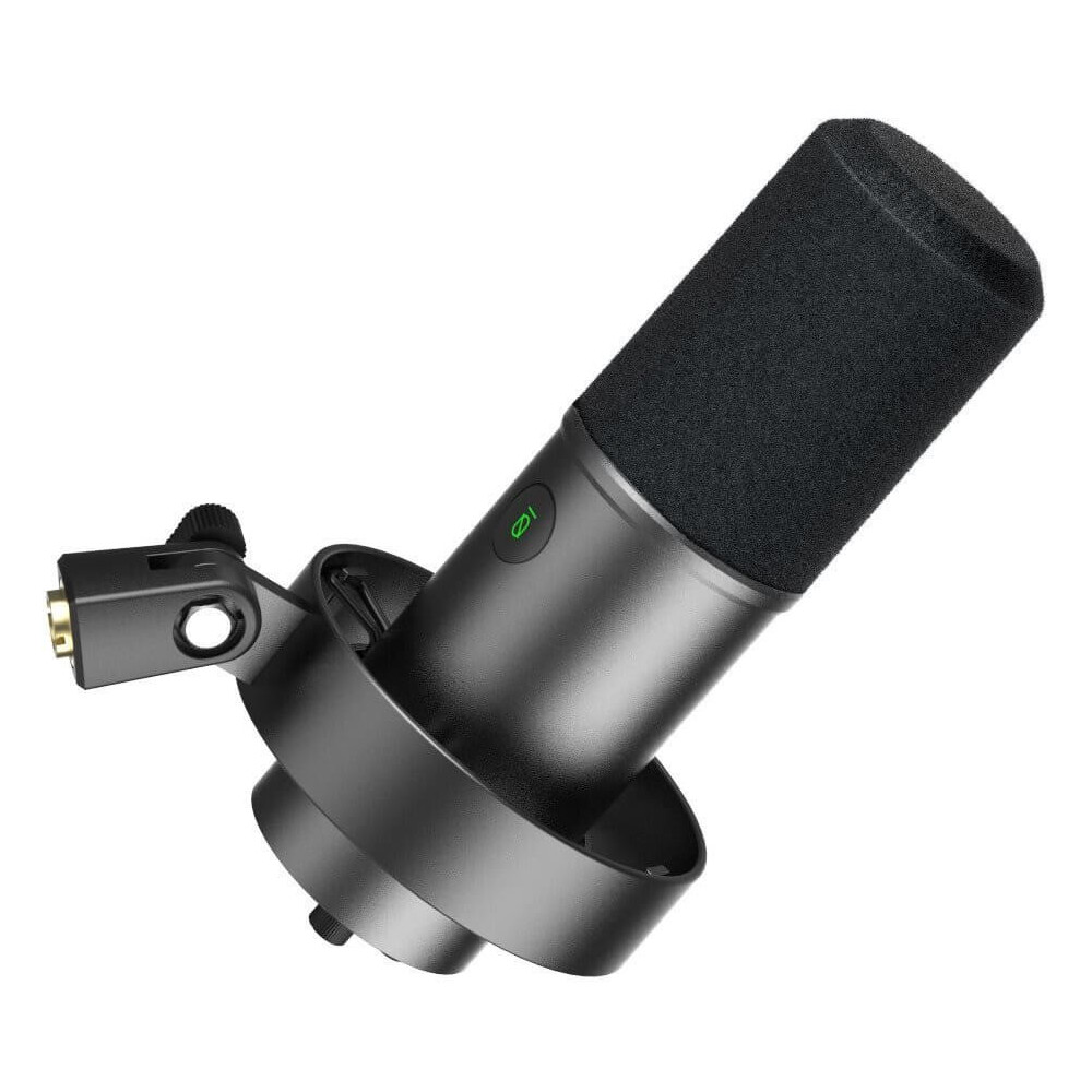 Fifine K688 Podcast, Youtuber, Gamer, TikTok stúdiómikrofon + Állvány adapter [USB-C / XLR](fekete)