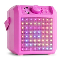 Fenton KAR50P Karaoke hangfal, LED fényeffekt, rózsaszín, 50W