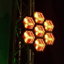 BeamZ RB90-5 Deco Retro 3x30W Színpadi LED reflektor, stroboszkóp RGB+borostyán