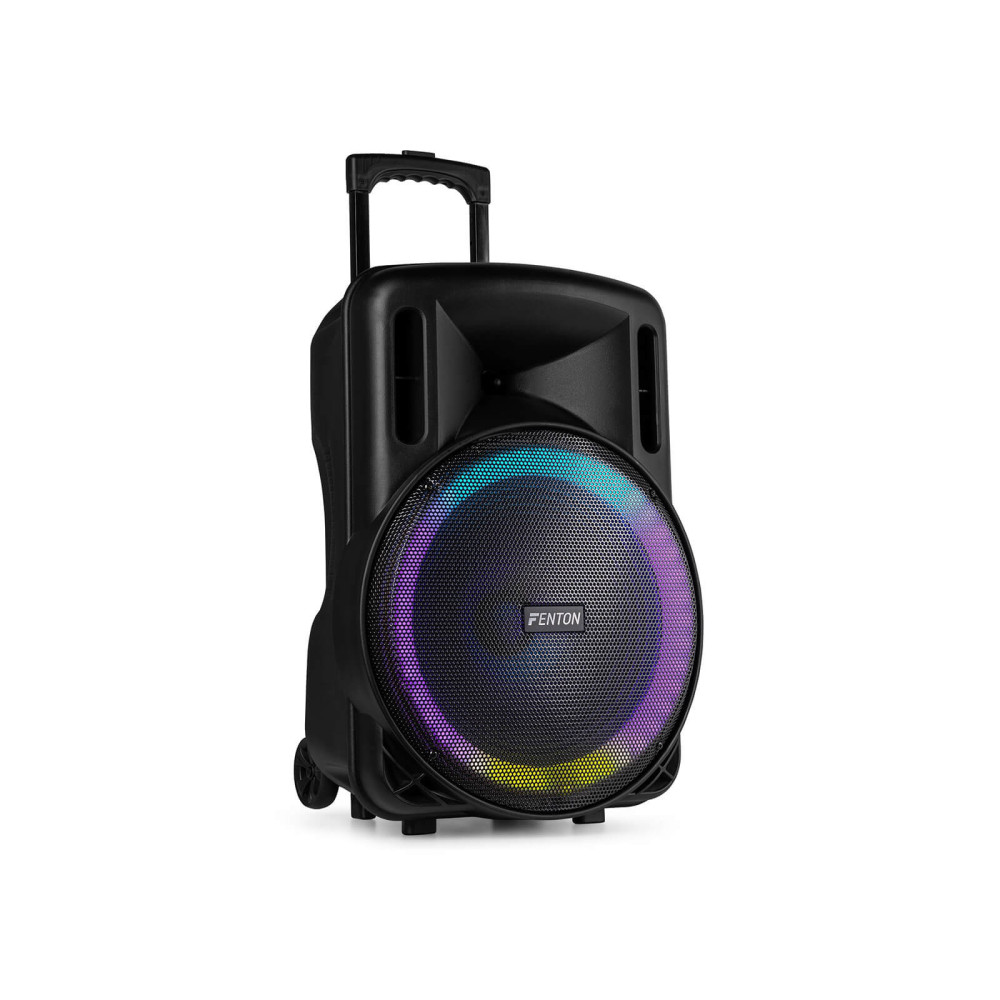 Fenton FT15LED MK2 (15") 800W akkumulátoros hordozható hangfal (1x mik + MP3 + Bluetooth)