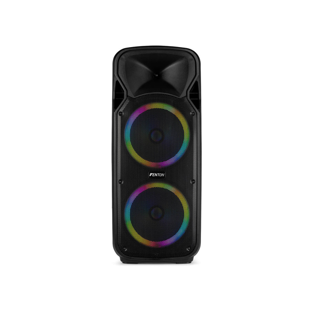 Fenton FT212LED (12") 1400W akkumulátoros hordozható hangfal (2x mik + MP3 + Bluetooth)