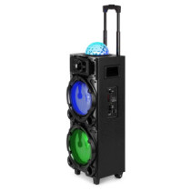 Fenton LIVE290 Karaoke szett kereken, USB,SD,Bluetooth, RGB led, 2 mikrofon, 2x8"