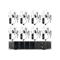 Power Dynamics PD528B UHF vezeték nélküli mikrofonkészlet + 8 db fejmikrofon szett