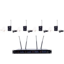 Thunder U-4008 4HT UHF rádiós mikrofon (4 db CSÍPTETŐS + 4 db FEJ mikrofon) + Koffer
