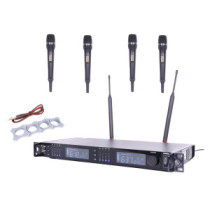 Thunder U-4308 4ND UHF professzionális rádiós mikrofon (4 db KÉZI mikrofon) + Koffer