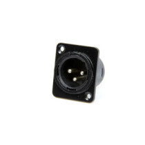 Thunder XLR-562 XLR papa beépíthető aljzat, D ház, fekete (2,5 x 3 cm)