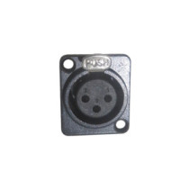 Thunder XLR-563 XLR mama beépíthető aljzat, D ház, fekete (2,5 x 3 cm)