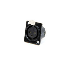 Thunder XLR-563 XLR mama beépíthető aljzat, D ház, fekete (2,5 x 3 cm)