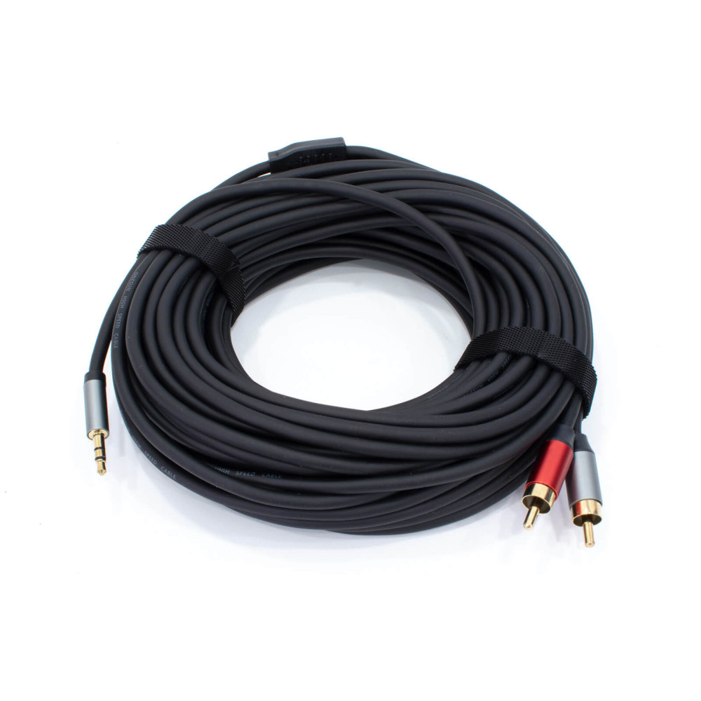Thunder AU005-150 sztereo jelkábel (3,5 mm Jack - 2x RCA) - (15 m)