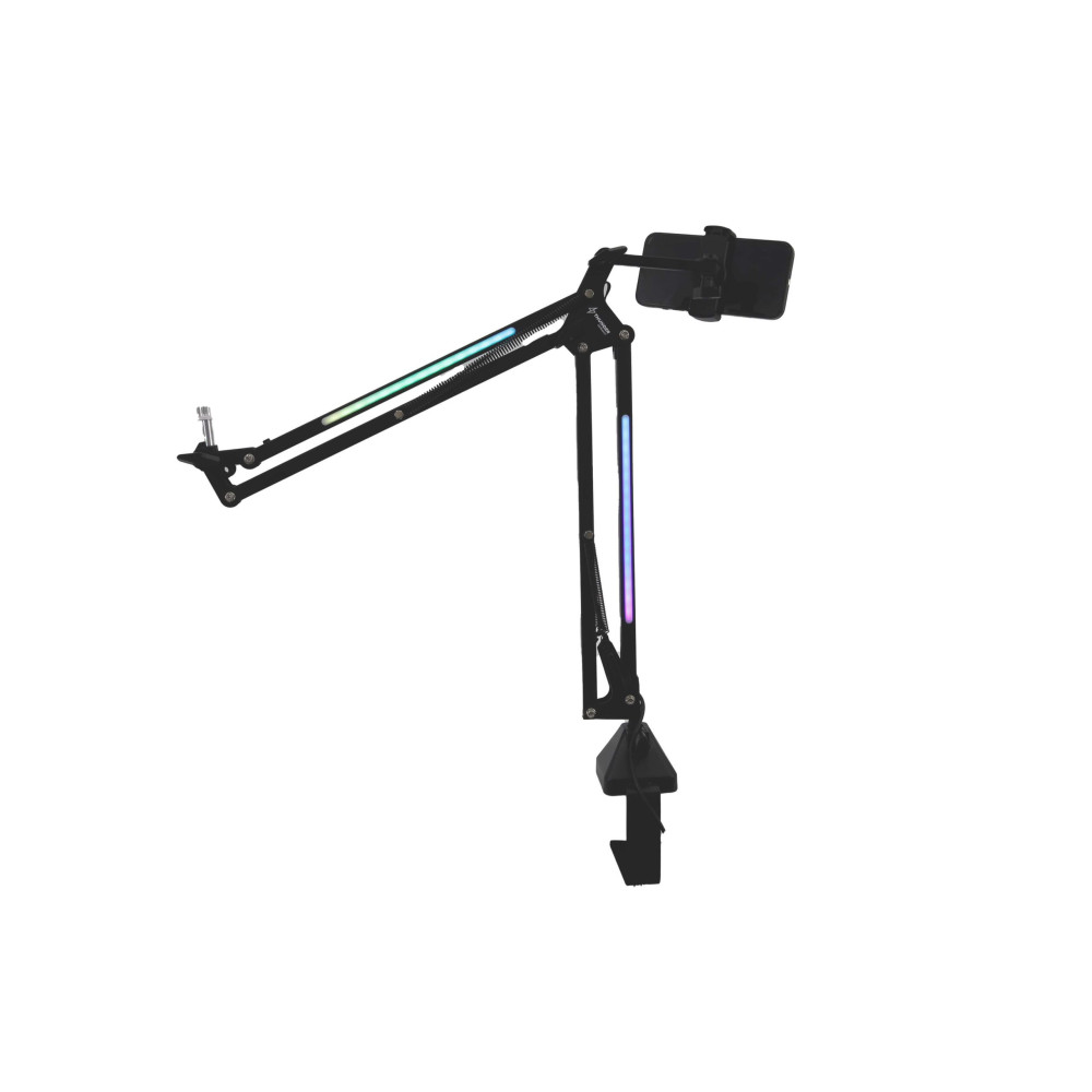 Thunder PCST-15L 2-in-1 Kombinált LED-es mikrofon és telefon tartó, PODCAST állvány