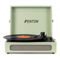 Fenton RP118C Bakelit lemezjátszó bőrönd kialakításban, beépített hangszóróval (Bluetooth) - Zöld