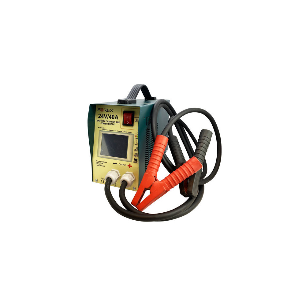 Forex T2440TFT Akkumulátortöltő 24V/40A (érintőképernyős,csipeszes)