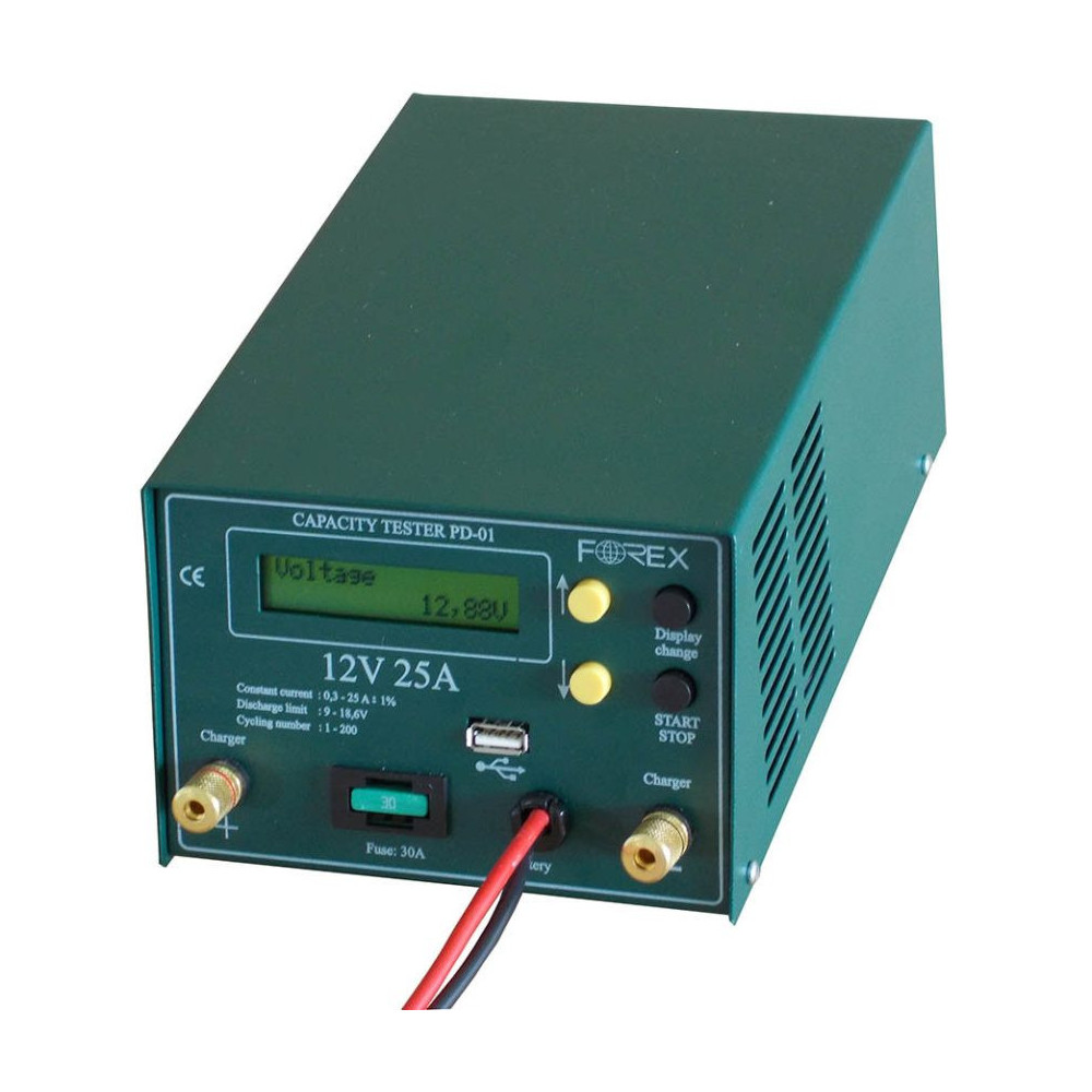 Forex TE 1225 PD 12 V 25 A akkuteszter