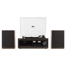 Audizio Boston Bakelit lemezjátszó szett + 2db hangfal, Bluetooth