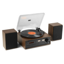 Audizio Boston Bakelit lemezjátszó szett + 2db hangfal, Bluetooth