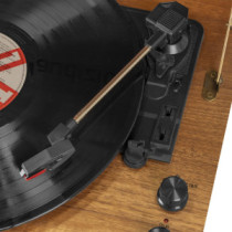 Audizio Fremont Bakelit lemezjátszó (Bluetooth/USB/RCA), retró állvány - Barna