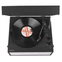 Audizio Fremont Bakelit lemezjátszó (Bluetooth/USB/RCA), retró állvány - Fekete