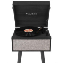 Audizio Fremont Bakelit lemezjátszó (Bluetooth/USB/RCA), retró állvány - Fekete