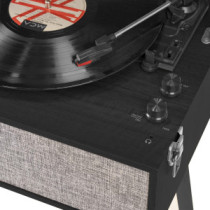 Audizio Fremont Bakelit lemezjátszó (Bluetooth/USB/RCA), retró állvány - Fekete
