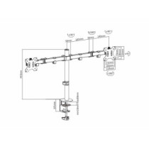 Audizio MAD20 - DUPLA asztali monitortartó kar, 13" - 32"