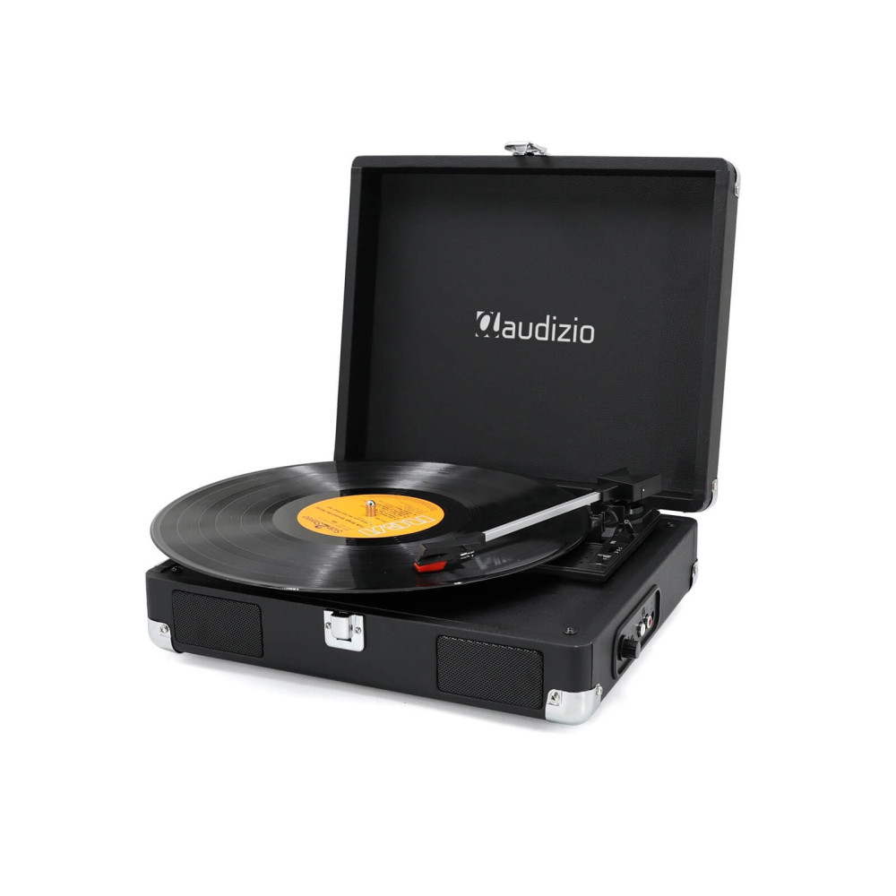 Audizio RP111BK - Bakelit lemezjátszó bőrönd kialakításban - Fekete