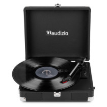 Audizio RP111BK - Bakelit lemezjátszó bőrönd kialakításban - Fekete