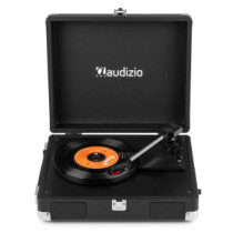 Audizio RP111BK - Bakelit lemezjátszó bőrönd kialakításban - Fekete