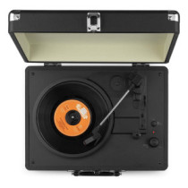 Audizio RP116BK - Bakelit lemezjátszó bőrönd kialakításban - Bluetooth - Fekete
