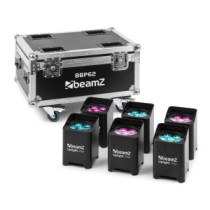 BeamZ BBP62 Reflektor szett, 6db lámpa + hordozó doboz, DMX, 6x 12W 6-1 RGBWA-UV LED