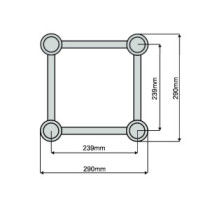 BeamZ Truss P30-L400 traverz, fényállvány egyenes elem (4m)