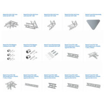 BeamZ Truss P33-L250 háromszög traverz, fényállvány, egyenes elem (2,5 m)