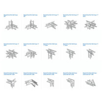 BeamZ Truss P33-L300 háromszög traverz, fényállvány, egyenes elem (3,0 m)