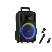 Fenton FT08LED MK2 (8") 300W akkumulátoros hordozható hangfal (1x mik + MP3 + Bluetooth)