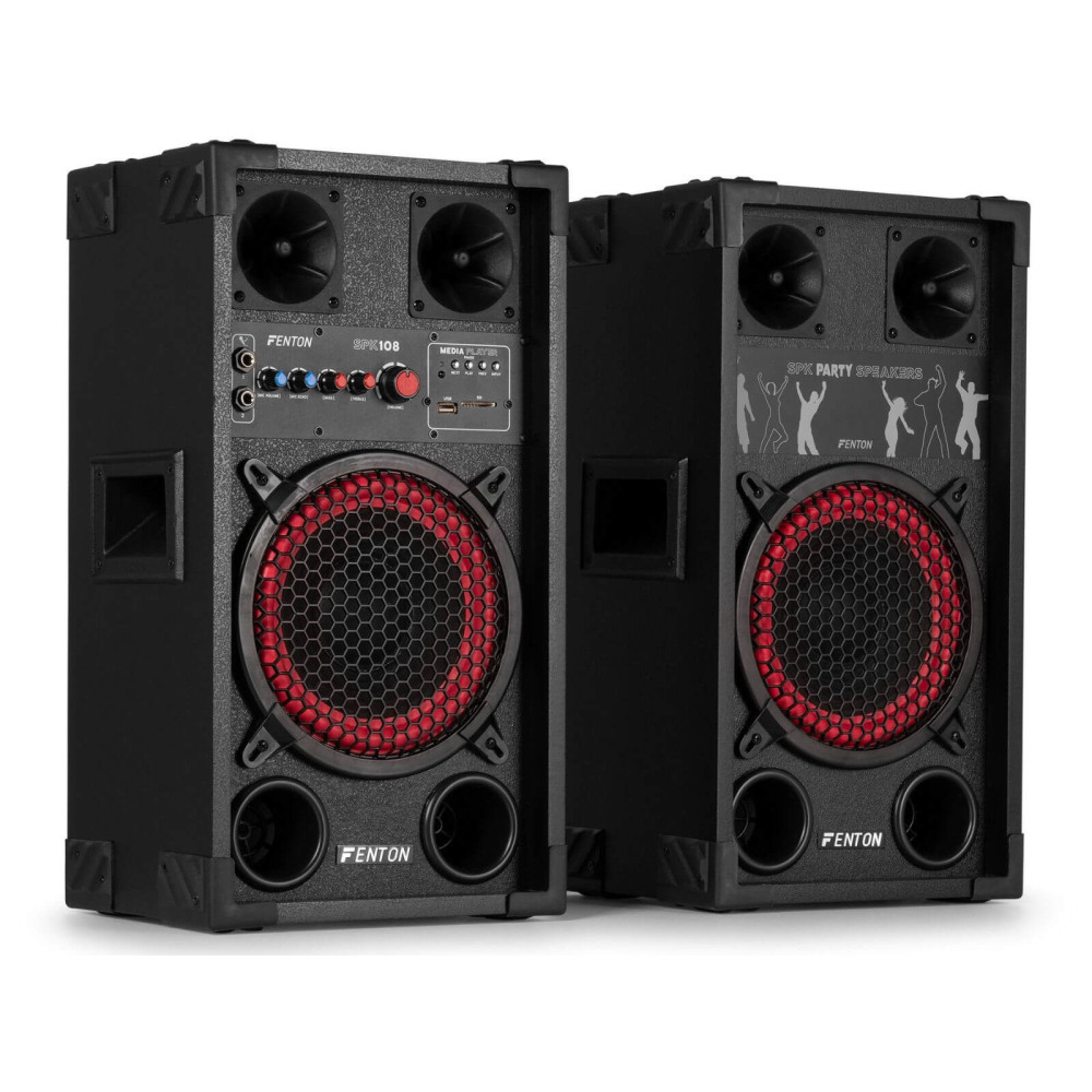 Fenton SPK-108 400W (8") aktív + passzív hangfal szett (MP3 + BLUETOOTH)