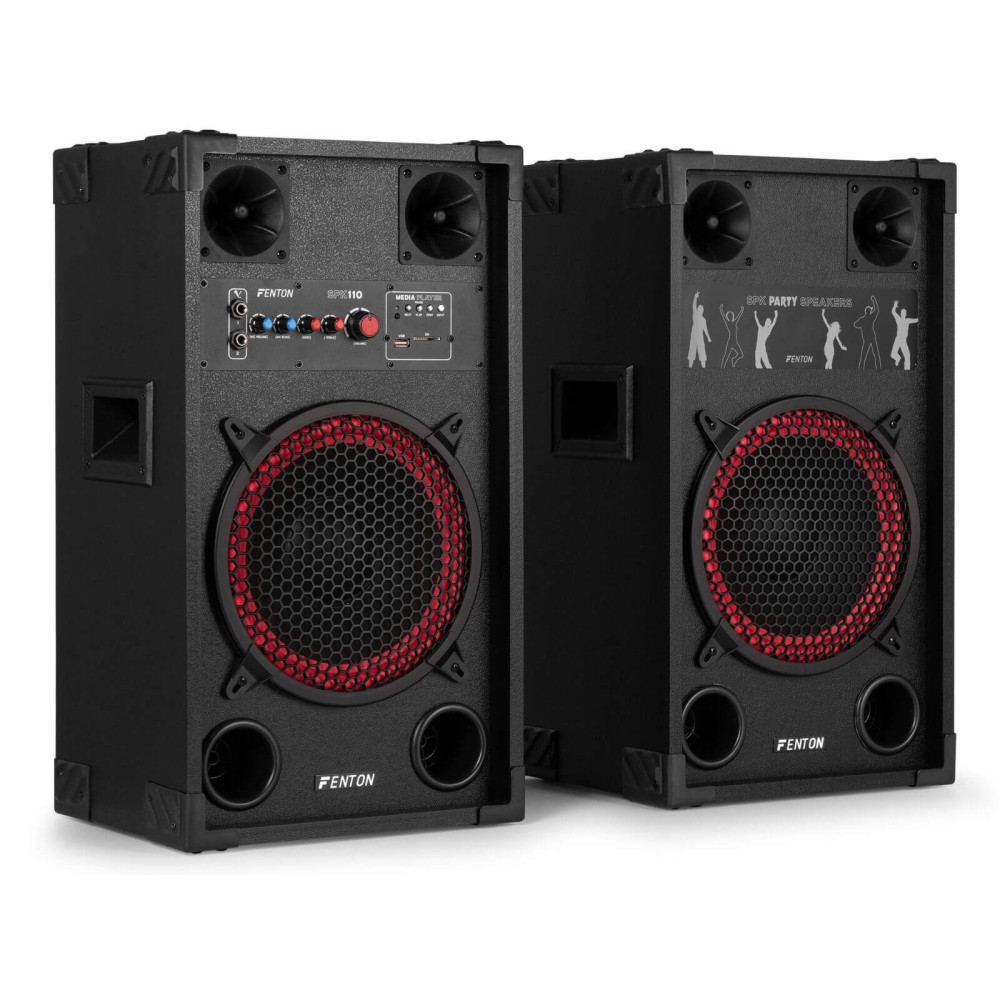 Fenton SPK-110 400W (10") aktív + passzív hangfal szett (MP3 + BLUETOOTH)