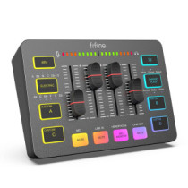 Fifine AmpliSound SC3 Külső hangkártya, audió interfész, keverő + EFFEKT (fekete)