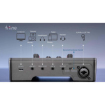 Fifine AmpliSound SC3 Külső hangkártya, audió interfész, keverő + EFFEKT (fekete)