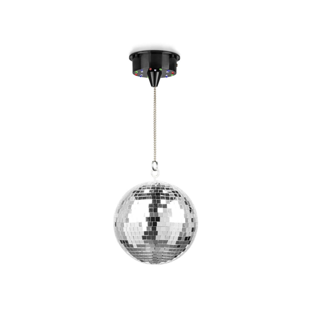 Fuzzix MB20ML Diszkógömb, tükörgömb + Motor + LED világítás (20 cm)